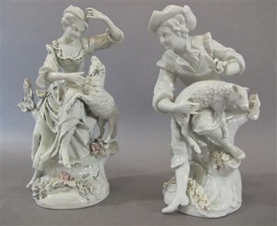 2 Figuren: Schäferpaar, Fa. Sitzendorf - Thüringen - Antiques, art and jewellery