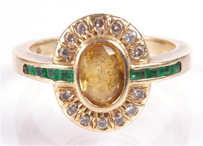 Diamantdamenring zus. ca. 0,20 ct, - Antiques, art and jewellery