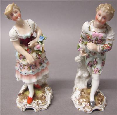 "Blumenmädchen" und "Jüngling", Thüringen um 1900 - Arte, antiquariato e gioielli