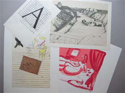 4 Lithografien: - Antiques, art and jewellery