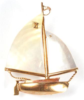 Brosche "Segelschiff" - Kunst, Antiquitäten und Schmuck