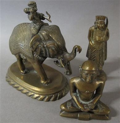 3 asiatische Figuren, 20. Jhdt. - Arte, antiquariato e gioielli