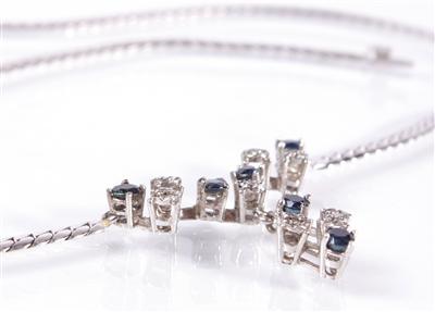 Diamant-Saphircollier - Arte, antiquariato e gioielli