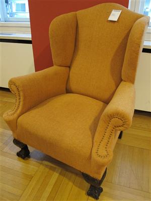 Ohrenfauteuil im Chippendale-Stil, 1. Drittel 20. Jhdt. - Kunst, Antiquitäten und Schmuck