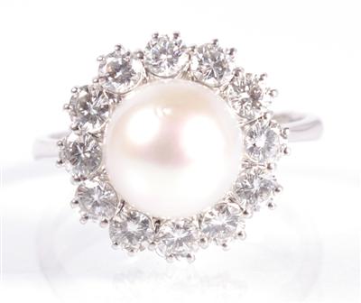 Brillantdamenring zus. ca. 0,85 ct, - Antiques, art and jewellery