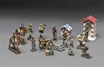Konvolut Elastolin-Soldatenfiguren, 39 Stück - Kunst, Antiquitäten und Schmuck