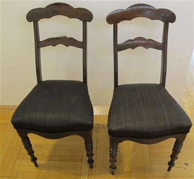 Paar Spätbiedermeier-Sessel um 1840/50 - Kunst, Antiquitäten und Schmuck