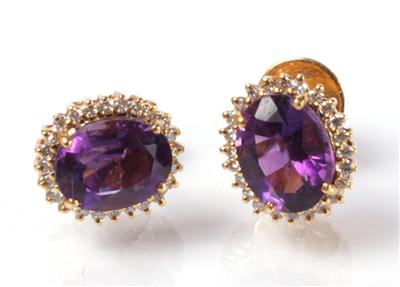 2 Diamantohrstecker zus. ca. 0,20 ct - Antiques, art and jewellery