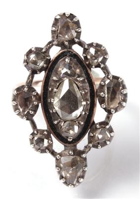 Diamantrauten Damenring - Kunst, Antiquitäten und Schmuck<br>Sonderteil KLAVIERE aus dem MOZARTEUM