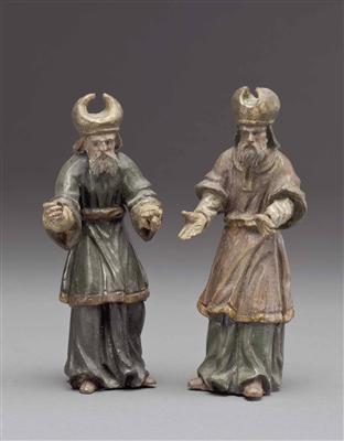 2 Figurinen "Hohepriester", Alpenländisch, 2. Hälfte 18. Jhdt. - Arte, antiquariato e gioielli