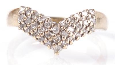 Diamantdamenring zus. ca. 0,25 ct - Arte, antiquariato e gioielli