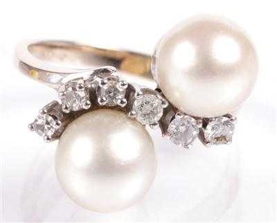 Brillant-Diamantdamenring zus. ca. 0,25 ct, - Arte, antiquariato e gioielli