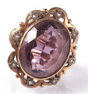 Amethystdamenring - Antiques, art and jewellery