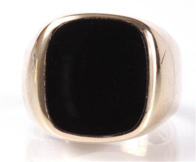 Herrenring mit Onyx - Antiques, art and jewellery