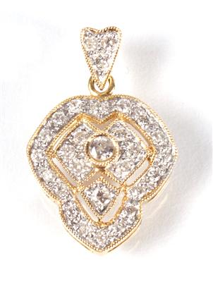 Brillantanhänger zus. ca. 0,30 ct - Antiques, art and jewellery