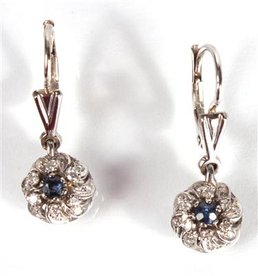 2 Brillant-Diamantohrringe zus. ca. 0,20 ct,. - Antiques, art and jewellery