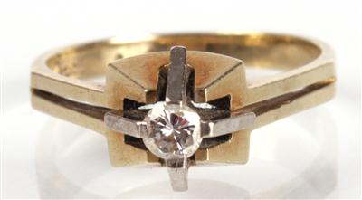 Brillantring 0,16 ct, - Antiques, art and jewellery