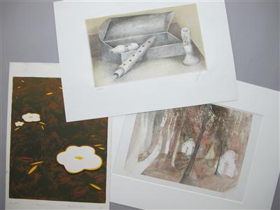 2 Grafiken, 1 Kunstdruck a) Reinhard FRITZ * - Arte, antiquariato e gioielli