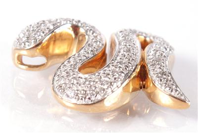 Diamantangehänge "Schlange" zus. ca. 0,25 ct - Arte, antiquariato e gioielli