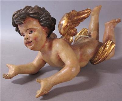 Schwebender geflügelter Engel im Barockstil, 20. Jhdt. - Kunst, Antiquitäten und Schmuck