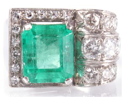 Diamant-Brillantdamenring zus. ca. 1 ct, - Antiques, art and jewellery