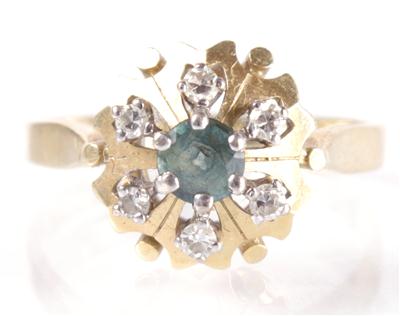 Diamantdamenring zus. ca. 0,10 ct, - Antiques, art and jewellery
