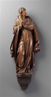 Anbetungsfigur "Hl. Maria", Alpenländisch, 18. Jhdt. - Antiques, art and jewellery