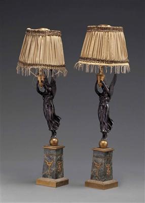 Paar neoklassizistische Tischstandlampen, 1. Viertel 20. Jhdt. - Arte, antiquariato e gioielli