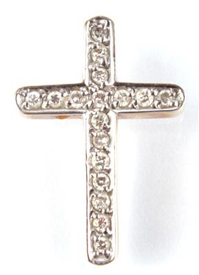 Brillantanhänger "Kreuz" - Antiques, art and jewellery
