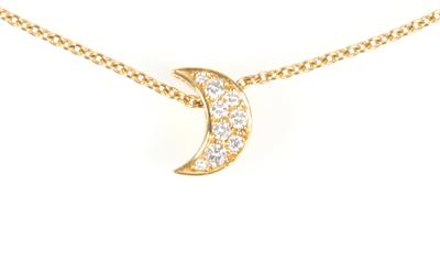 Brillantcollier "Mond" zus. ca. 0,15 ct - Um?ní, starožitnosti, šperky