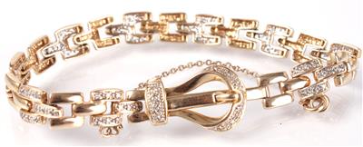 Diamantarmkette zus. ca. 0,45 ct, - Antiques, art and jewellery