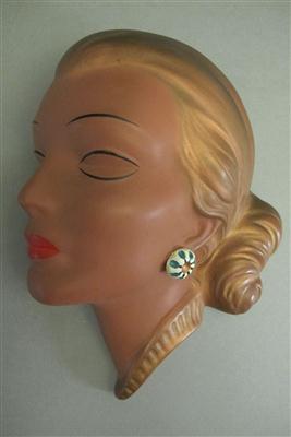 Frauenkopf - Wandmaske, Thomasch 1957 - Kunst, Antiquitäten und Schmuck