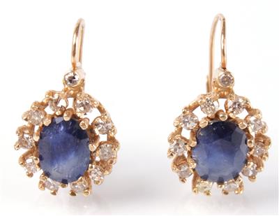 Diamantohrgehänge zus. ca. 0,80 ct - Arte, antiquariato e gioielli