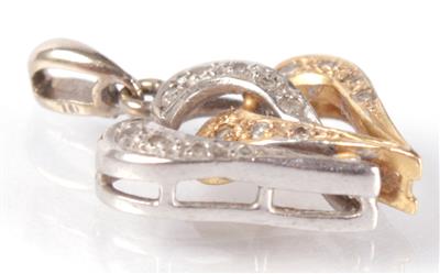 Diamantanhänger "Herz" zus. ca. 0,10 ct - Antiques, art and jewellery