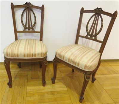 2 Sessel, Neoklassizistische Stilform, um 1900 - Kunst, Antiquitäten und Schmuck