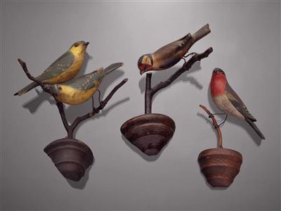 4 Viechtauer Singvögel, 19. Jhdt. - Antiques, art and jewellery