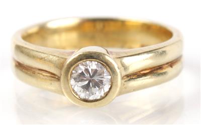 Solitärring 0,46 ct - Antiques, art and jewellery