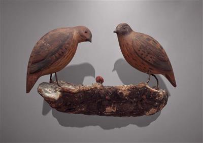 Viechtauer Vogelpaar, 19. Jhdt. - Kunst, Antiquitäten und Schmuck