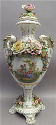 Deckelvase, Fa. Fasold und Stauch, Thüringen, Anfang 20. Jhdt. - Antiques, art and jewellery