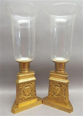 Paar Windlichter bzw. Tischlampen, Empire-Stil, 2. Hälfte 20. Jhdt. - Kunst, Antiquitäten und Schmuck