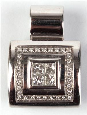 Brillantdiamantanhänger zus. ca. 0,60 ct - Arte, antiquariato e gioielli