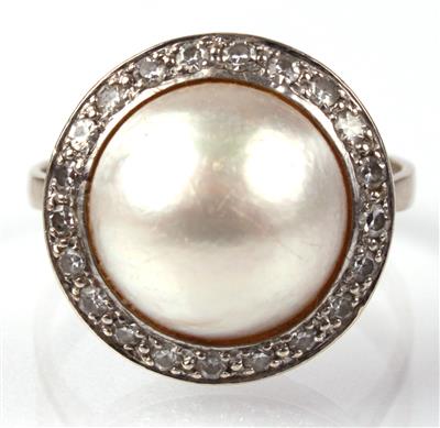 Diamantdamenring zus. ca. 0,40 ct - Antiques, art and jewellery