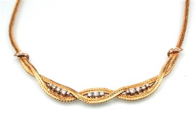 Brillantcollier zus. ca. 1 ct - Kunst, Antiquitäten und Schmuck