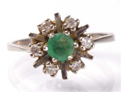 Diamantdamenring zus. ca. 0,15 ct - Antiques, art and jewellery
