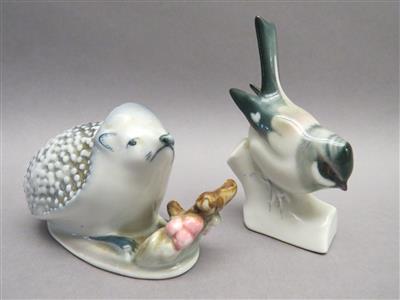 Igel und Singvogel, Zsolnay, Ungarn - Kunst, Antiquitäten und Schmuck