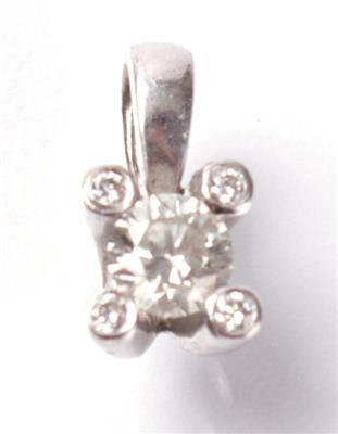 Brillantanhänger zus. ca. 0,35 ct - Antiques, art and jewellery