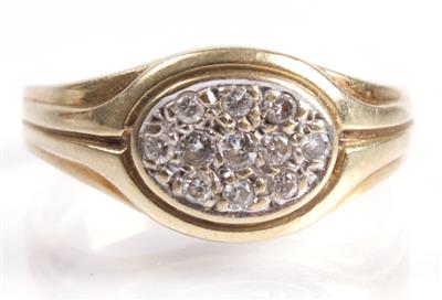 Brillantdamenring zus. 0,18 ct - Antiques, art and jewellery