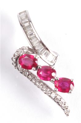 Brillantdiamantanhänger zus. ca. 0,30 ct - Antiques, art and jewellery