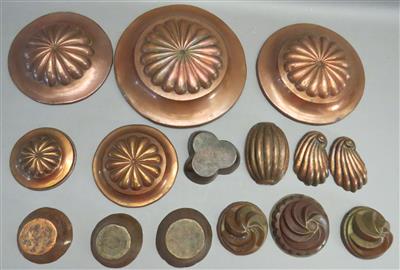 10 kleine Kupfermodel, 5-teiliger Kupfermodelsatz - Kunst, Antiquitäten und Schmuck
