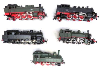 5 Stück Modelleisenbahn Dampflokomotiven - Arte, antiquariato e gioielli